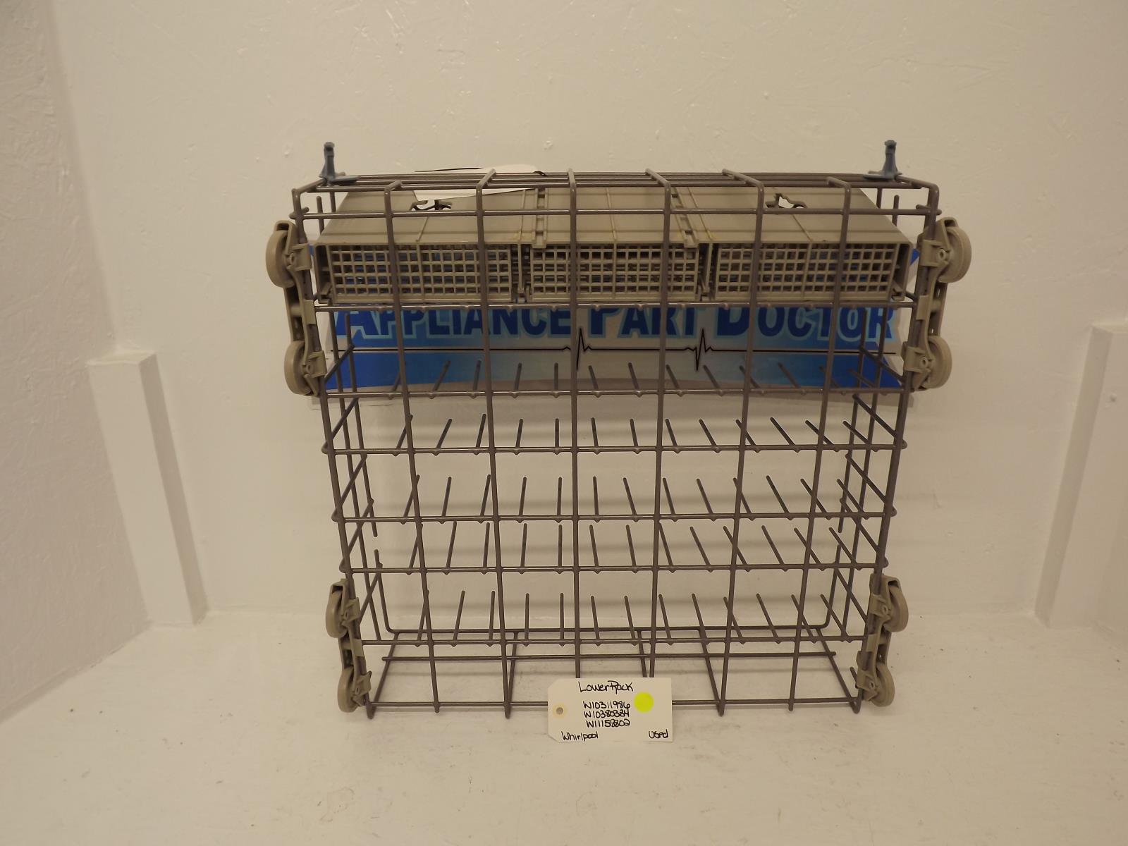 Whirlpool Dishwasher W10311986 W10380384 W11158802 Lower Rack Used Whirlpool Dishwasher W10311986 W10380384 W11158802 Lower Rack Used